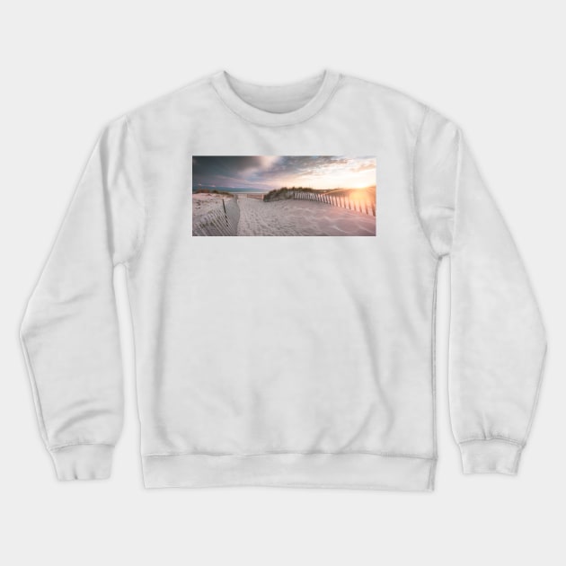 Newport Beach panorama at Sunset Crewneck Sweatshirt by jswolfphoto